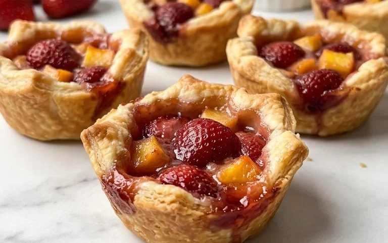 Strawberry Peach Pie Bites