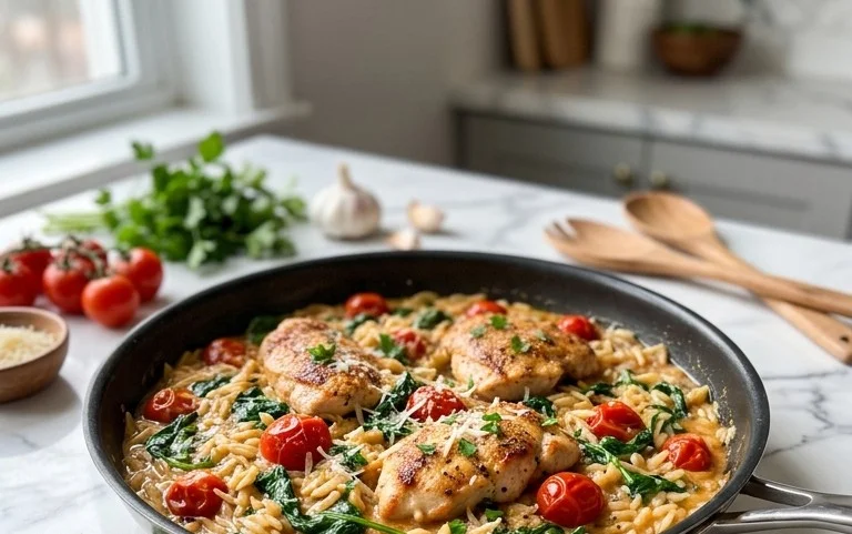 Chicken Orzo (30-Minutes, One-Pan)