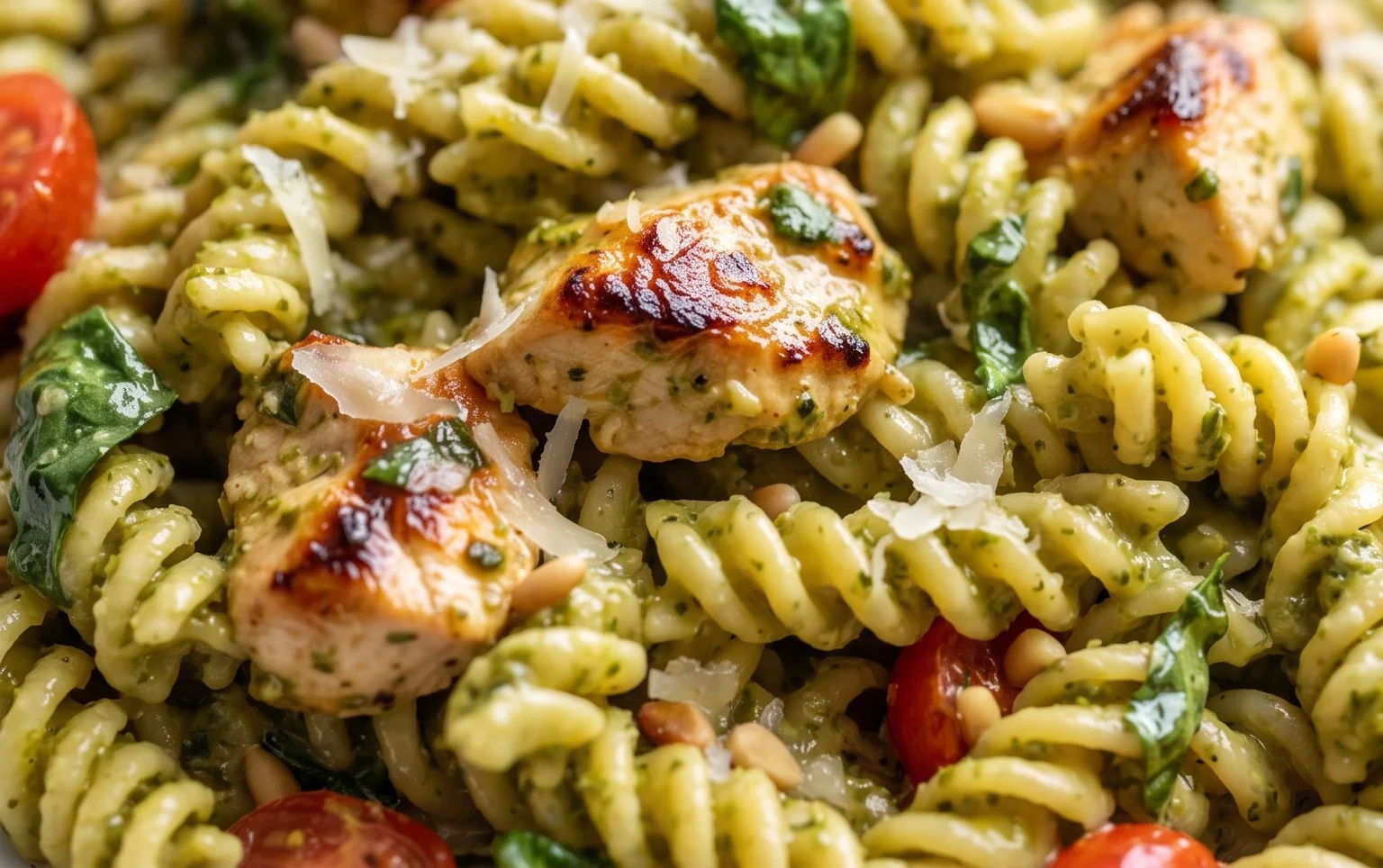 Creamy Chicken Pesto Pasta
