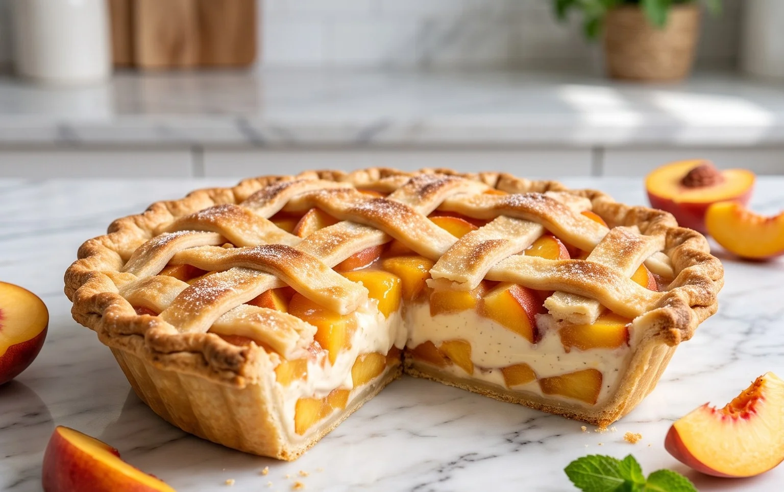 Peaches and Cream Pie
