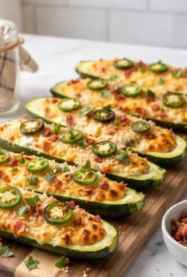 Jalapeno Popper Zucchini Boats