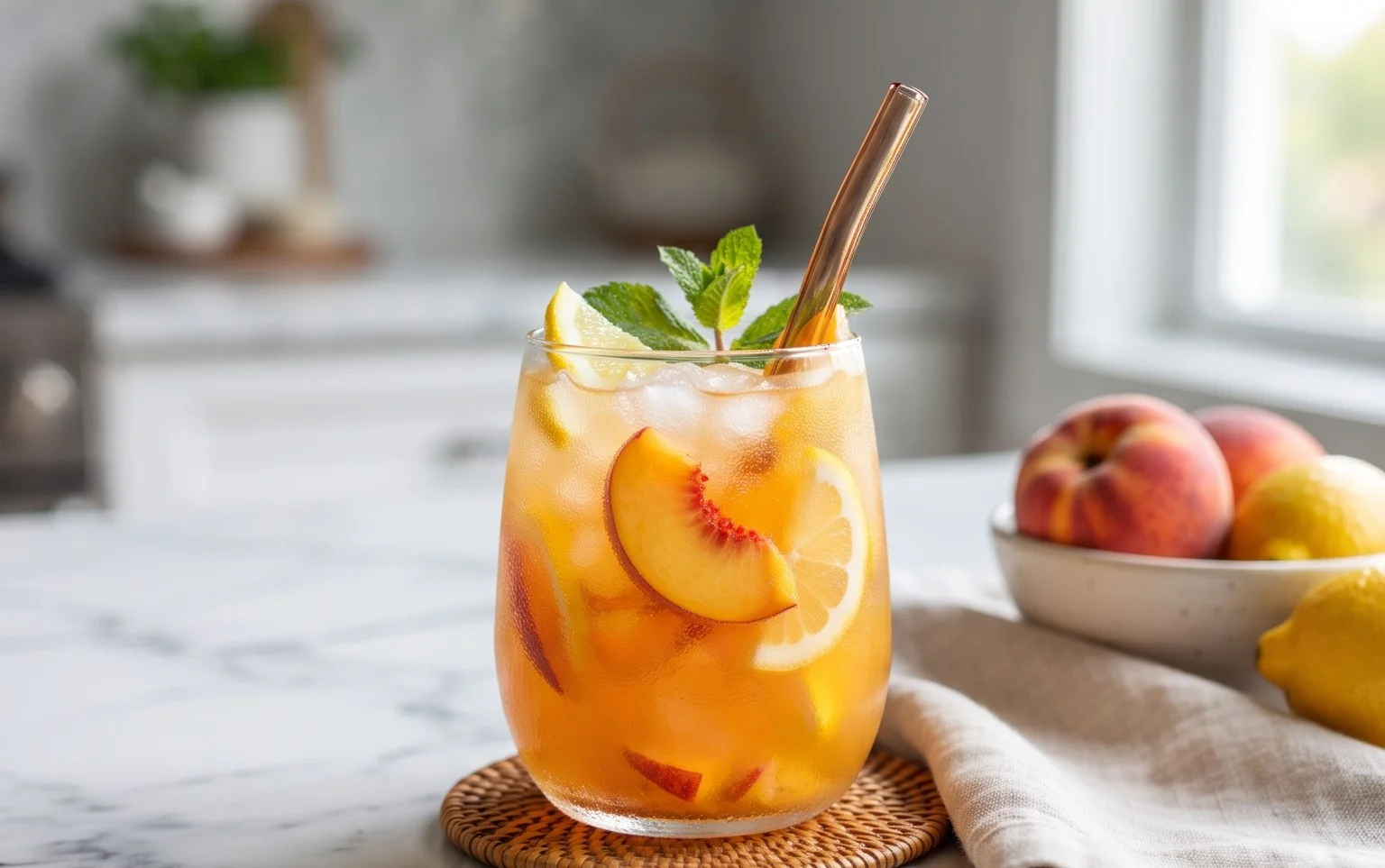 Refreshing Peach Lemonade