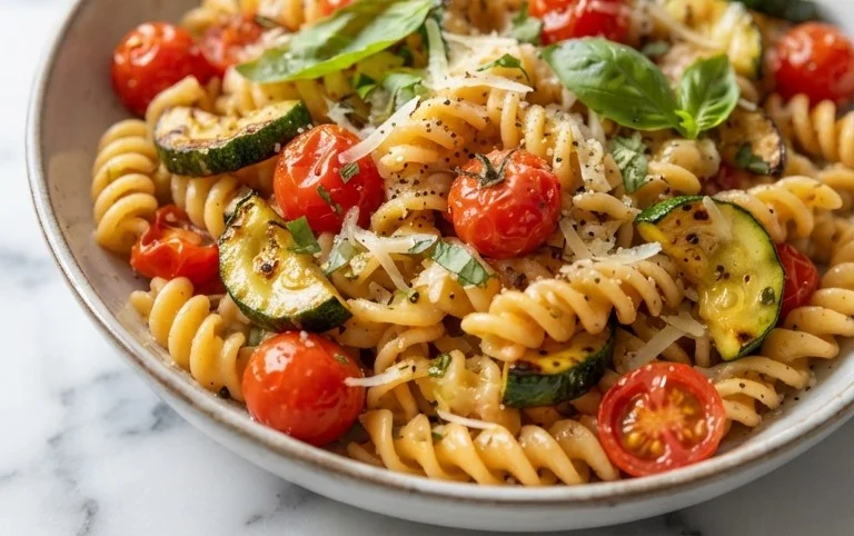 Healthy Tomato Zucchini Pasta