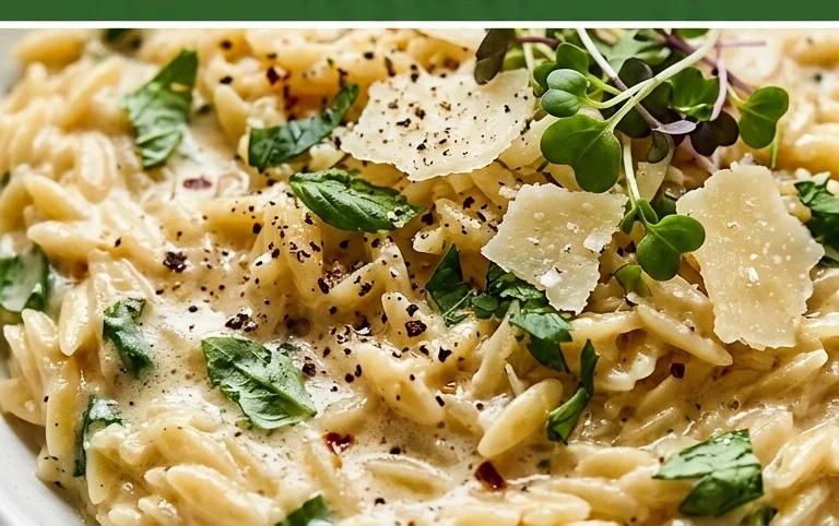 Creamy Garlic Parmesan Orzo