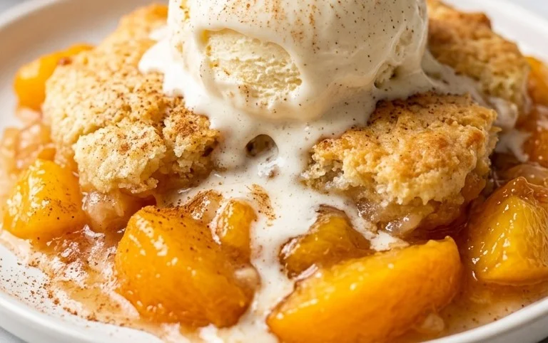 The Easiest Southern Peach Cobbler