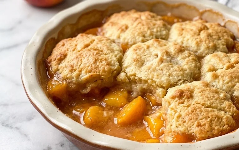 The Easiest Southern Peach Cobbler