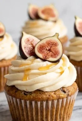 Fig Cupcakes with Honey Cream Cheese Frosting