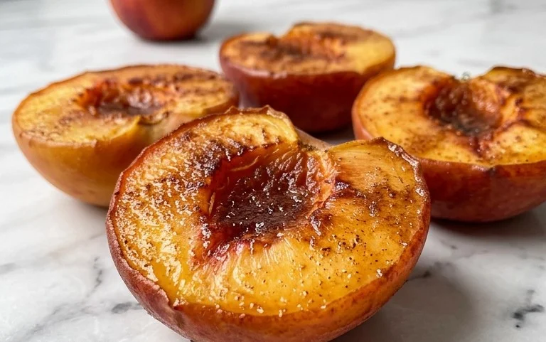 Cinnamon Sugar Baked Peaches