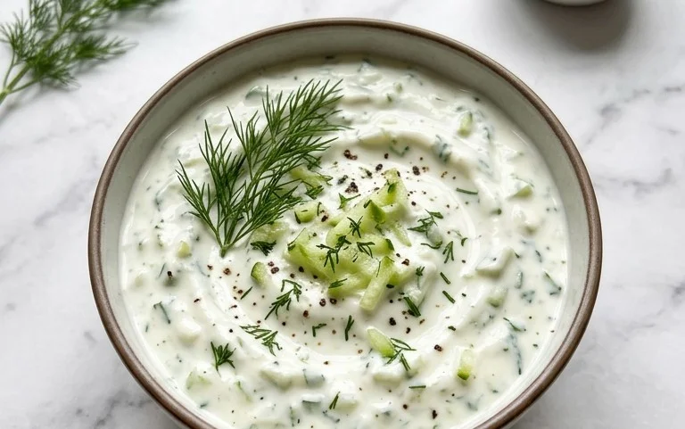 Cucumber Dip with Sour Cream and Dill