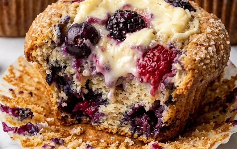 Berry Cream Cheese Muffins