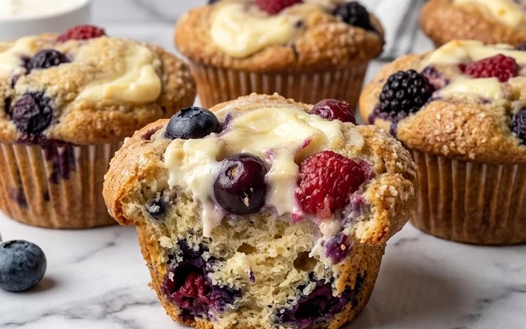 Berry Cream Cheese Muffins