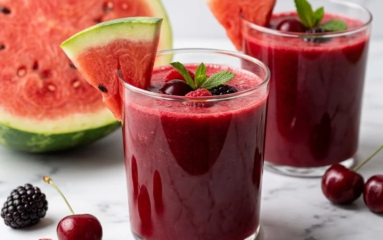 Watermelon Cherry Berry Beet Juice