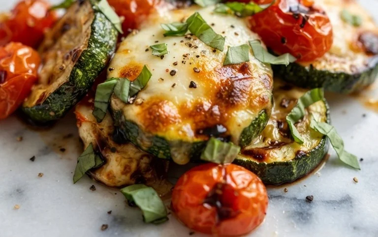 Balsamic Zucchini Tomato Bake