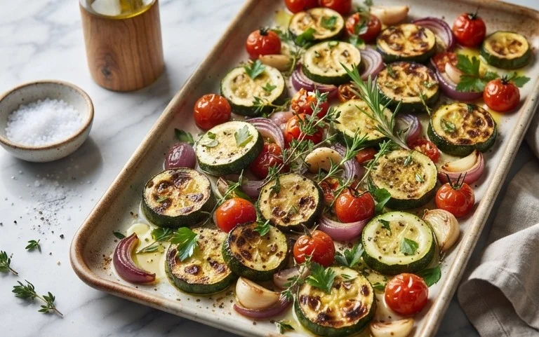 Simple Herb-Infused Roasted Zucchini Recipe