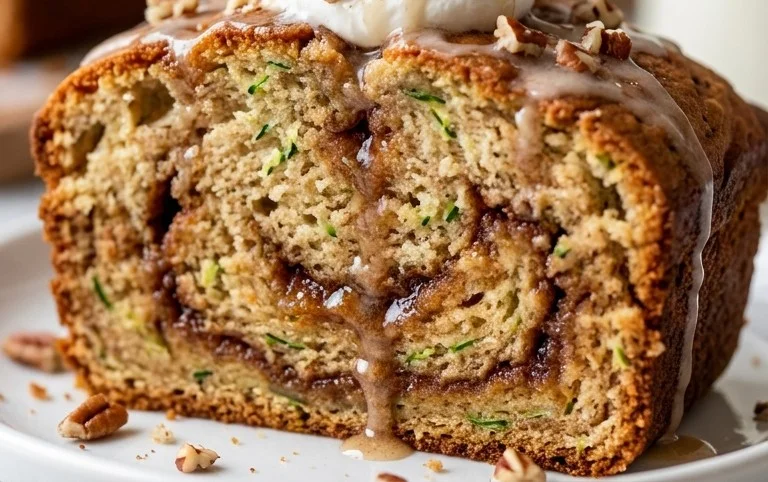 Moist and Delicious Cinnamon Swirl Zucchini Bread