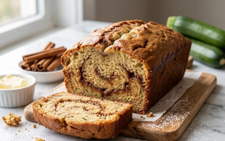 Moist and Delicious Cinnamon Swirl Zucchini Bread