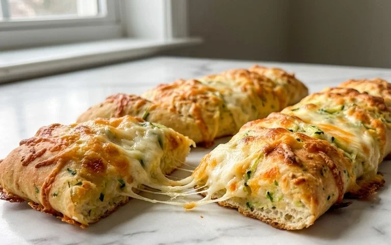 Cheesy Zucchini Breadsticks